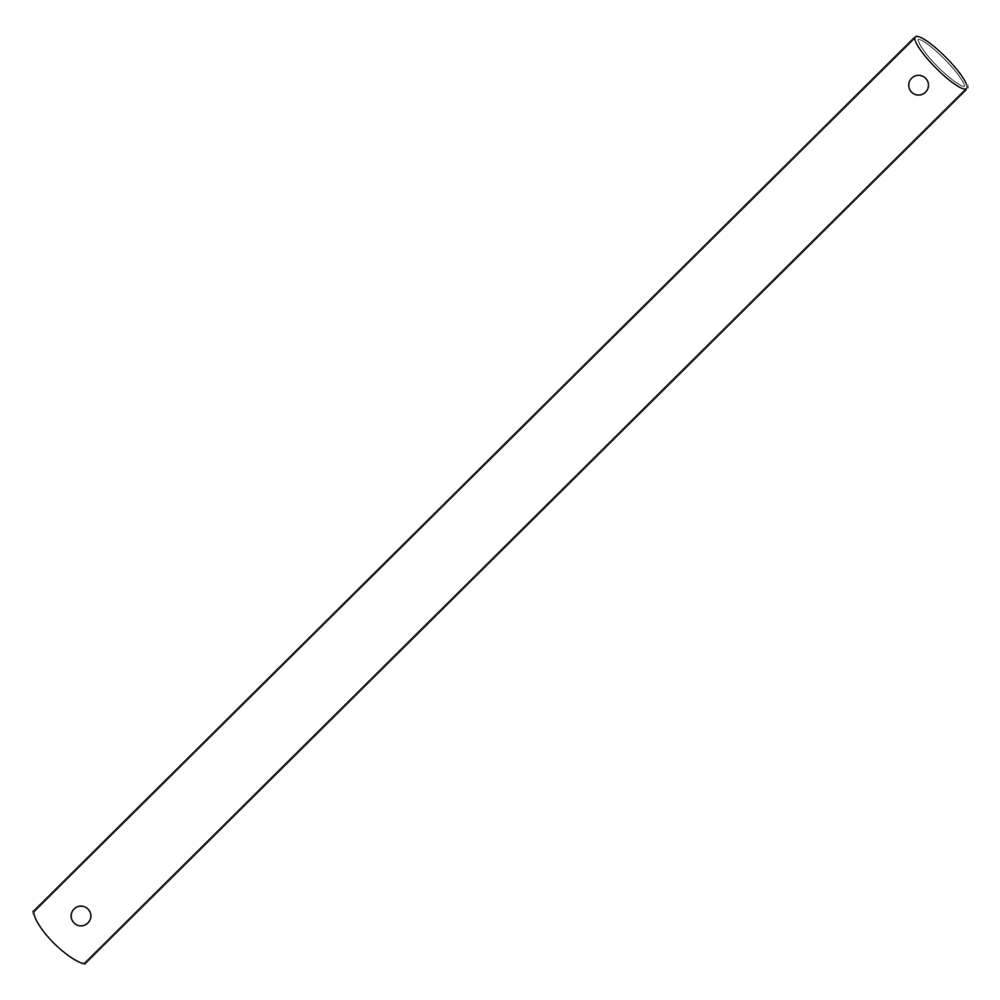 1800mm Ceiling Fan Extension Rod Matt Black - 023