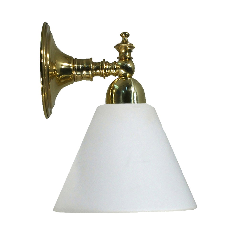 KOSCINA 1 Light Clear or Frost Glass Wall Light - Chrome or Brass