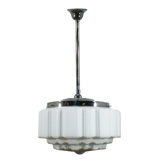 St Kilda 14" 1 Light CORD Pendant Light - Black/Chrome/Polished Brass