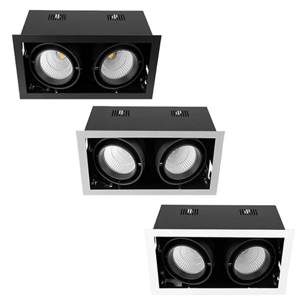 320mmx165mm LED Downlight 50w Black, Silver, White 2.7k, 3k, 4k, 5k, Vivid CRI 90+ XMB225 Trend Lighting - Mases LightingTrend Lighting