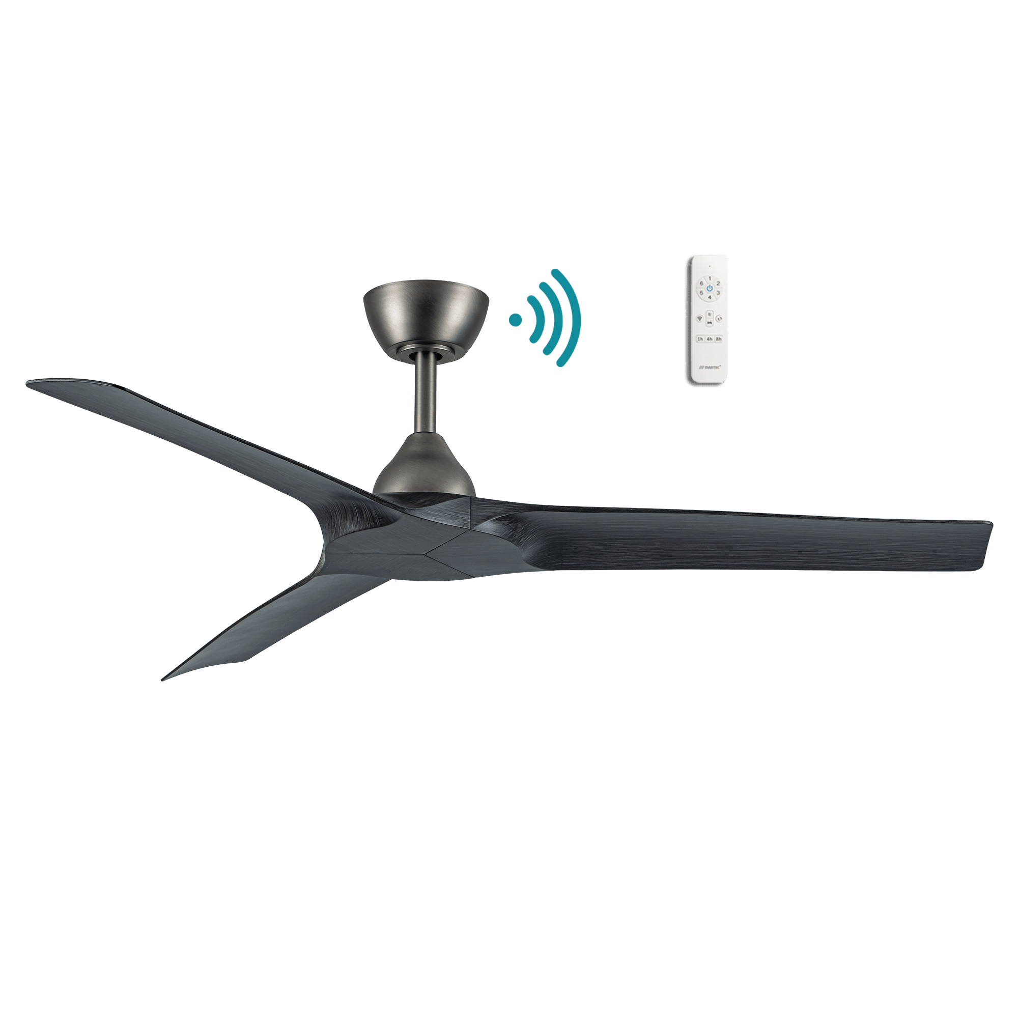 52” Alpine Smart DC Ceiling Fan Black/Walnut, White, Pewter/Charcoal MDCA133 Martec Lighting - Mases LightingMartec
