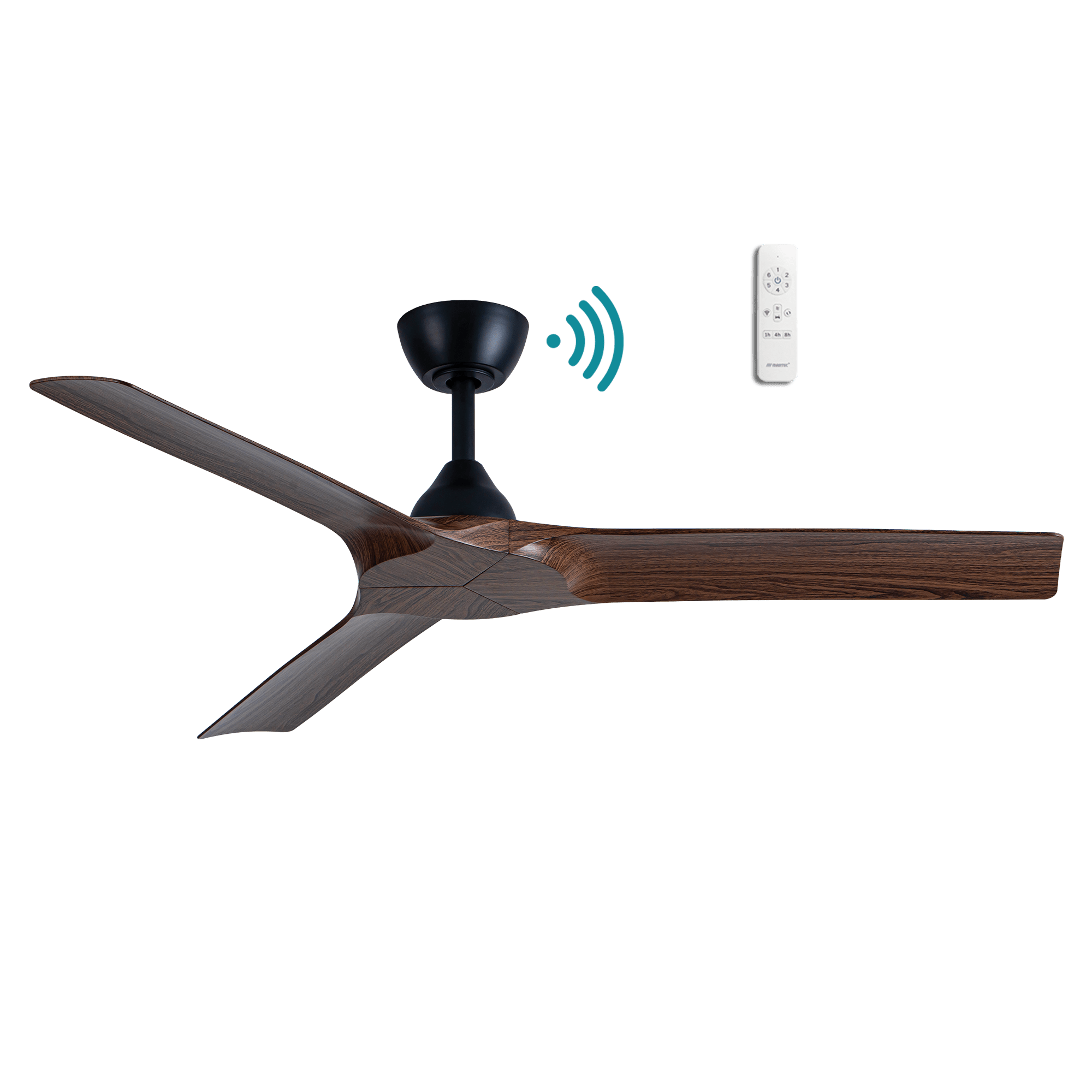 52” Alpine Smart DC Ceiling Fan Black/Walnut, White, Pewter/Charcoal MDCA133 Martec Lighting - Mases LightingMartec