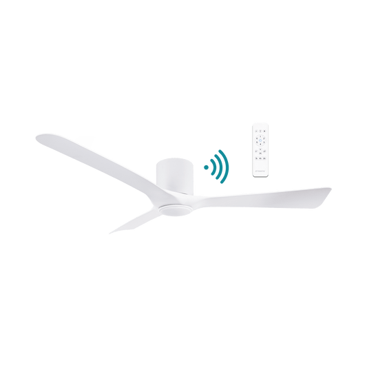 52" Fresno Smart WIFI DC Ceiling Fan Matt Black, Matt White or Black Walnut With Light by Martec - Mases LightingMartec