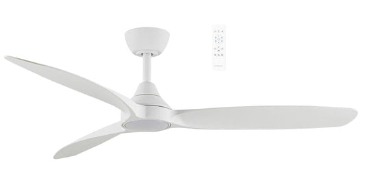 52" Seaforth DC Ceiling Fan Matt Black, Matt White, Matt Black/Teak with Light MDCS1333 Martec Lighting - Mases LightingMartec