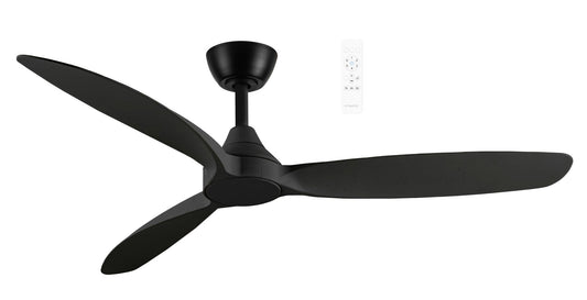 56" Seaforth DC Ceiling Fan Matt Black, Matt White, Matt Black/Teak MDCS143 Martec Lighting - Mases LightingMartec