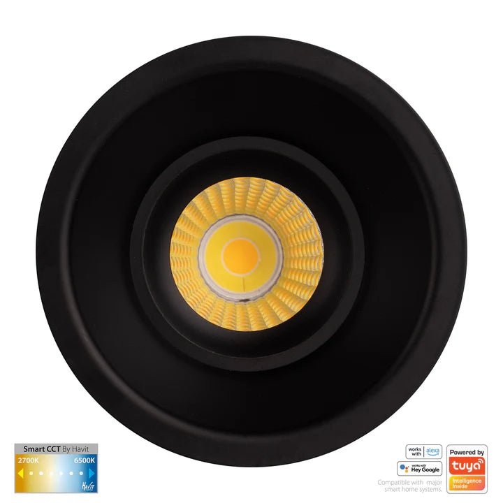 90mm Prime Deep Wifi LED Downlight 12w CCT CRI 90+ HV5514CCT Havit Lighting - Mases LightingHavit Lighting