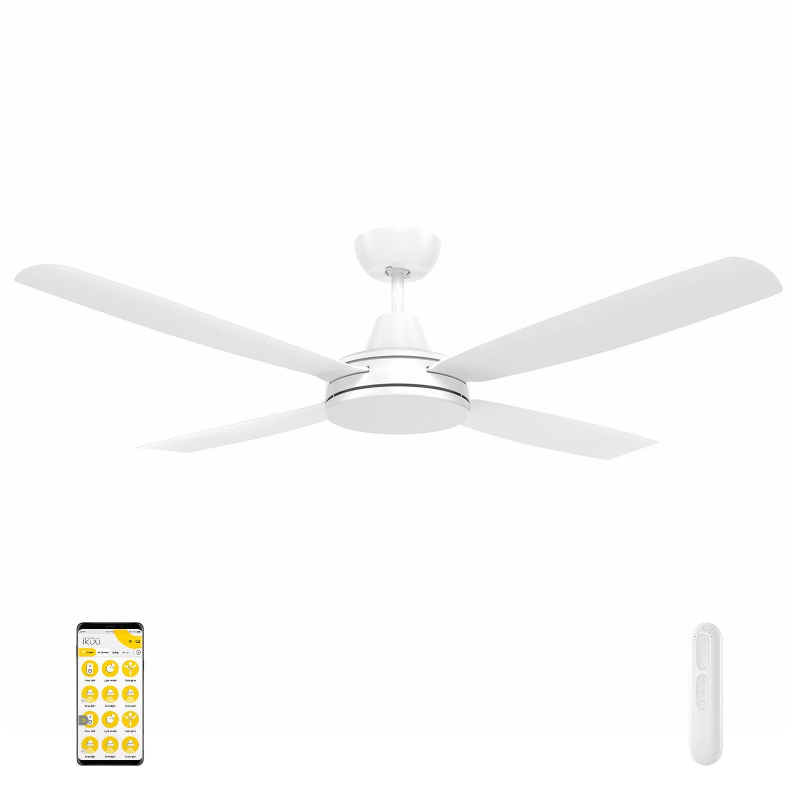 Mercator Nemoi 137cm DC Ikuü Smart Wi-Fi Ceiling Fan in White