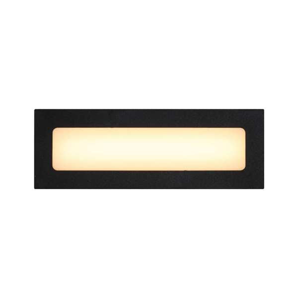 Telbix Ingar 6W LED Opal Brick Light Black / Tri-Colour