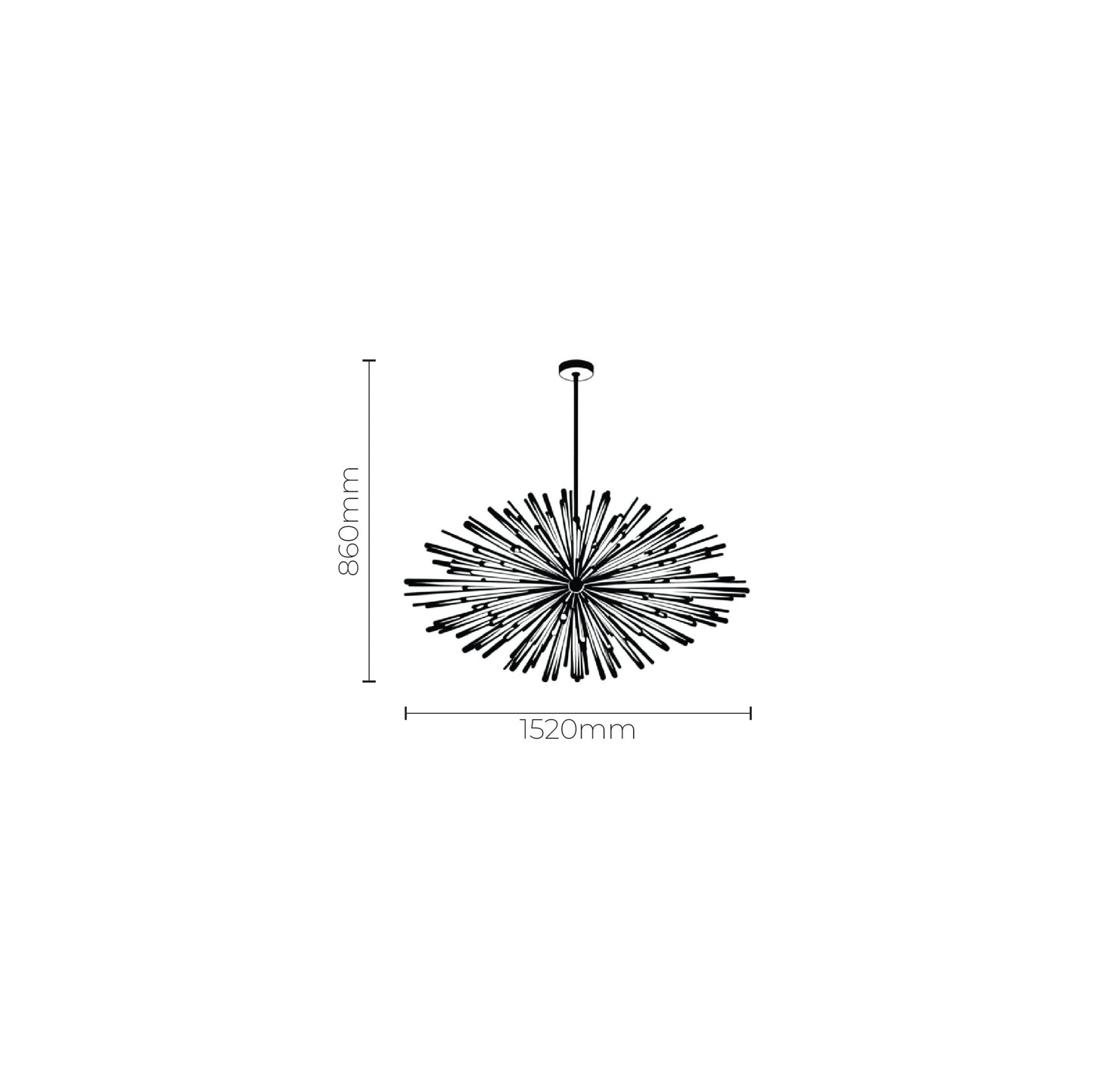 Orion Star Pendant Light in Black or Brass | Lighting Creations