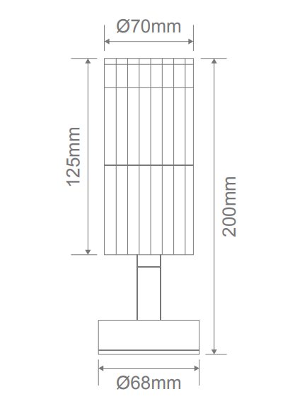 Domus STRIA-1-ADJ Adjustable Exterior Wall Light