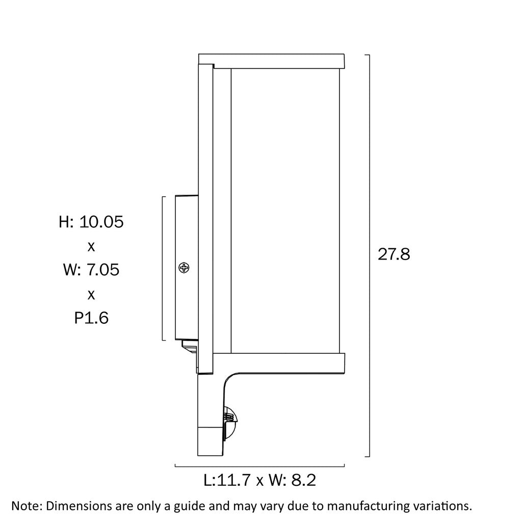 Telbix Thirlo Exterior Sensor Wall Light