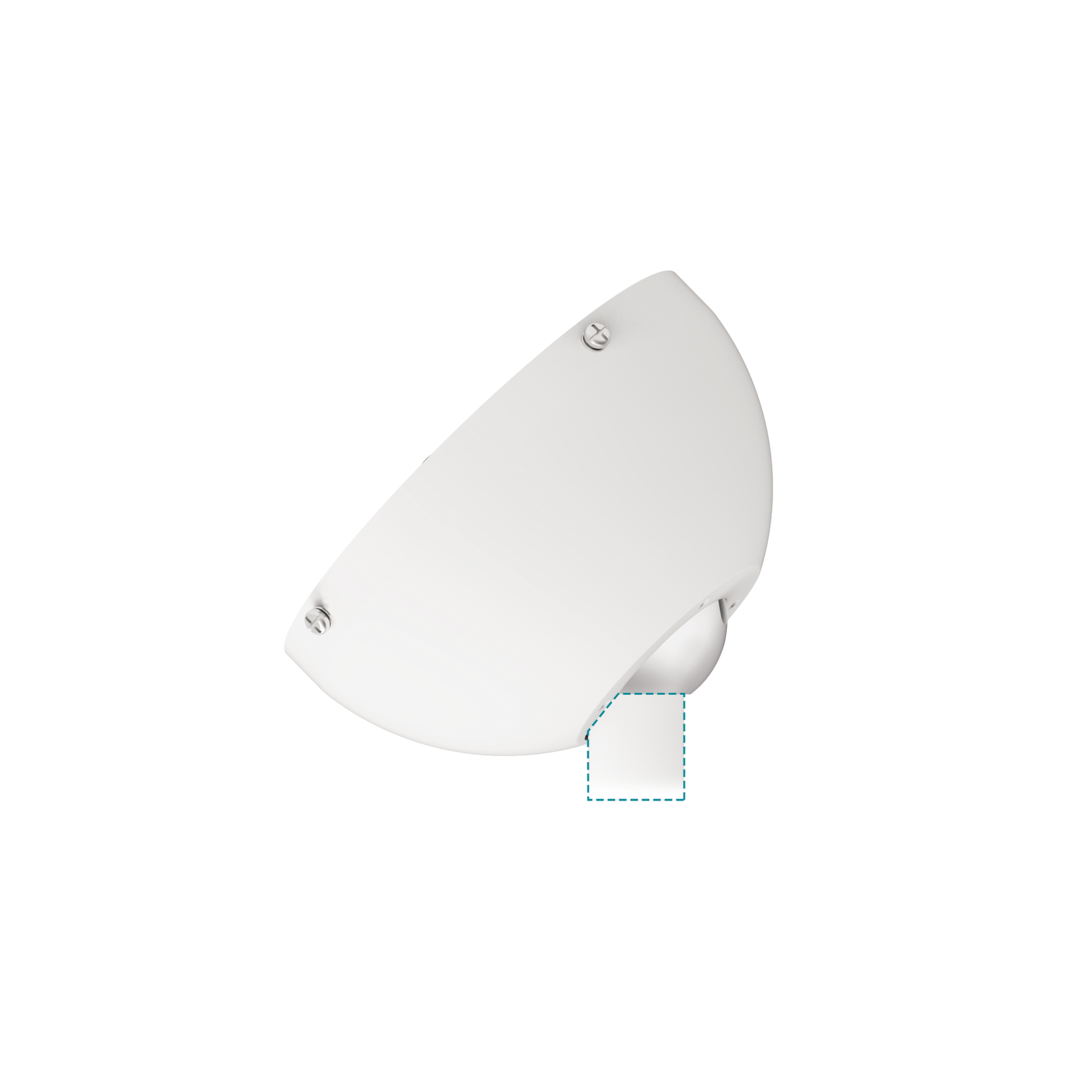 Angle Ceiling Fan Canopy 45 Degree To Suit All Martec Fans With 26mm Downrods White or Black - Mases LightingMartec