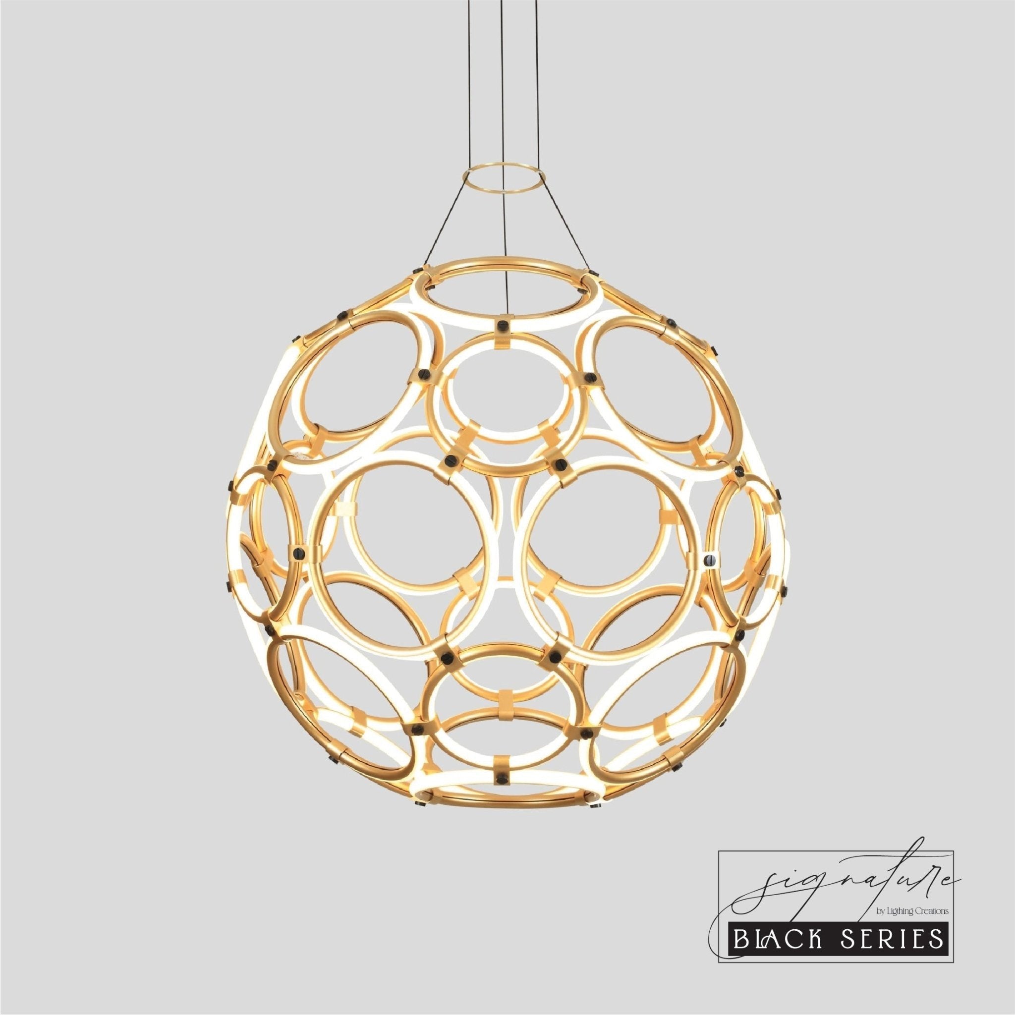 ARAS Modern LED Pendant Ball Light 160W Brass | Lighting Creations - Mases LightingLighting Creations