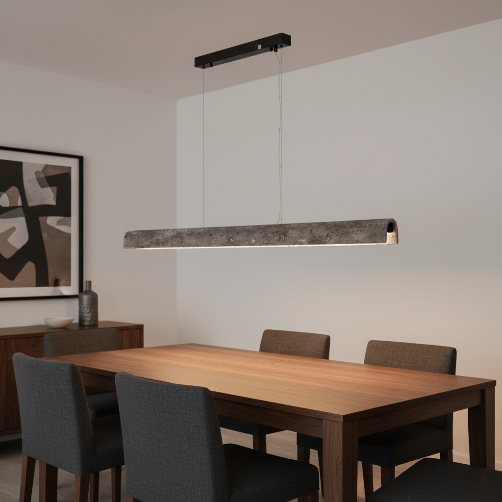 Arc Travertine Pendant Light - Mases LightingLighting Creations