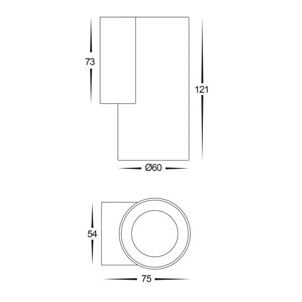 Aries Fixed Down LED Wall Light CCT 6w in BLK/SS316/WHT/AB Havit Lighting - HV3625T - Mases LightingHavit Lighting