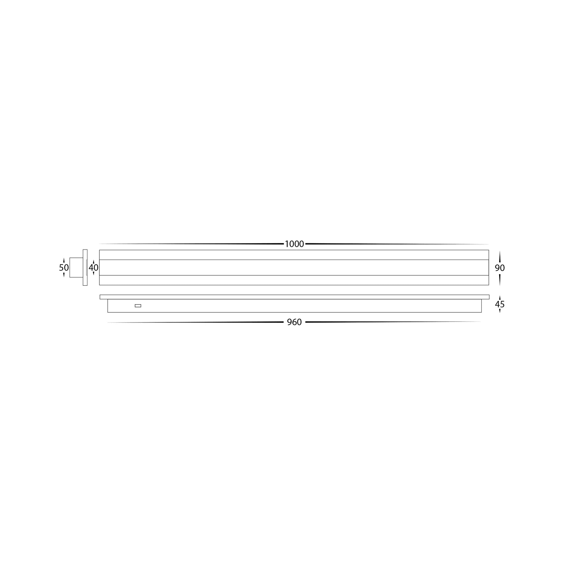 Barline Outdoor LED Wall Light 1000mm in Black, White Havit Lighting - HV3584T - Mases LightingHavit Lighting