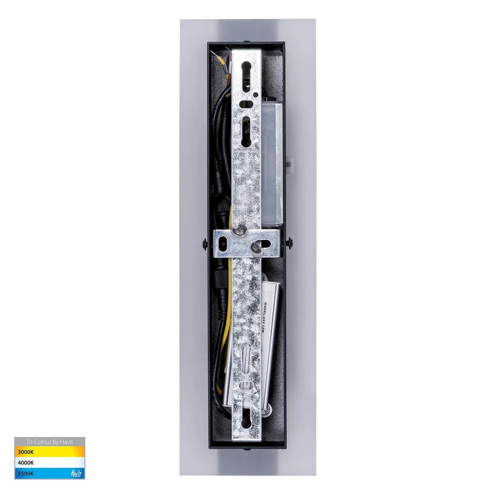 Barline Shadow Outdoor LED Wall Light 300mm in Black, White Havit Lighting - HV3571T - Mases LightingHavit Lighting