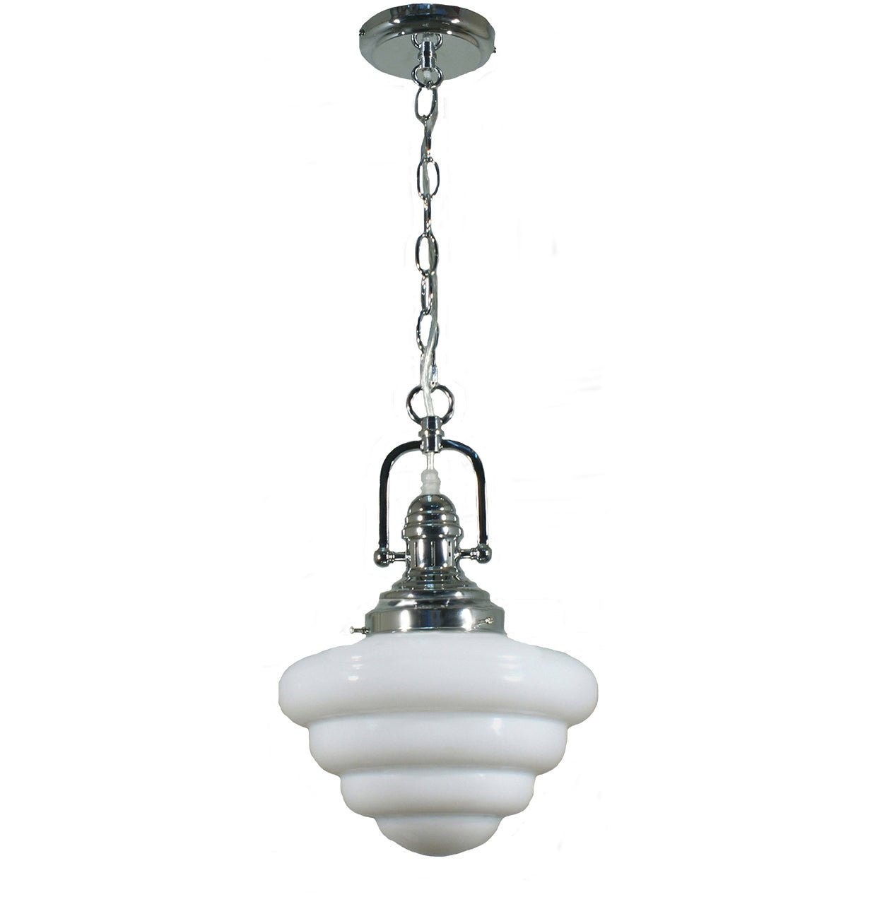 Beehive 10" 1 Light Paramount Pendant Light - Black or Chrome