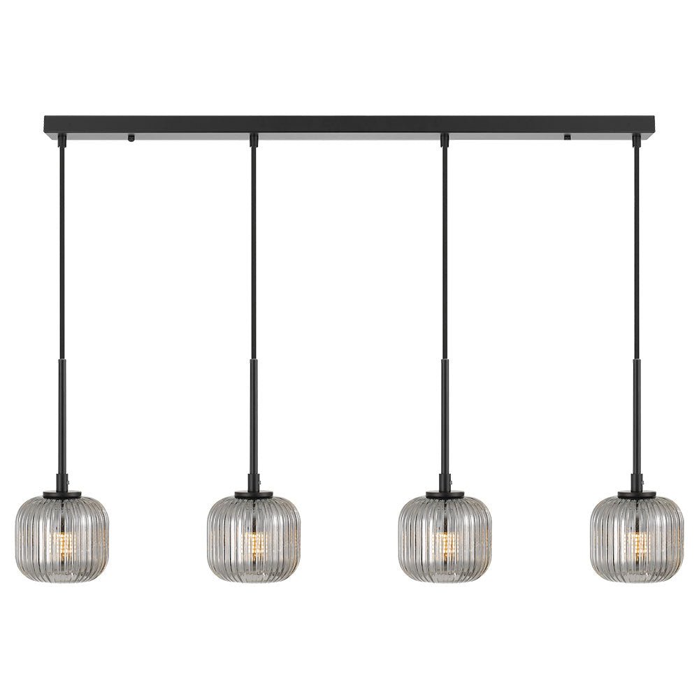 Bobo 4 Light 12W LED Pendant Black / Warm White - BOBO PE04 - BKSM - Mases LightingTelbix