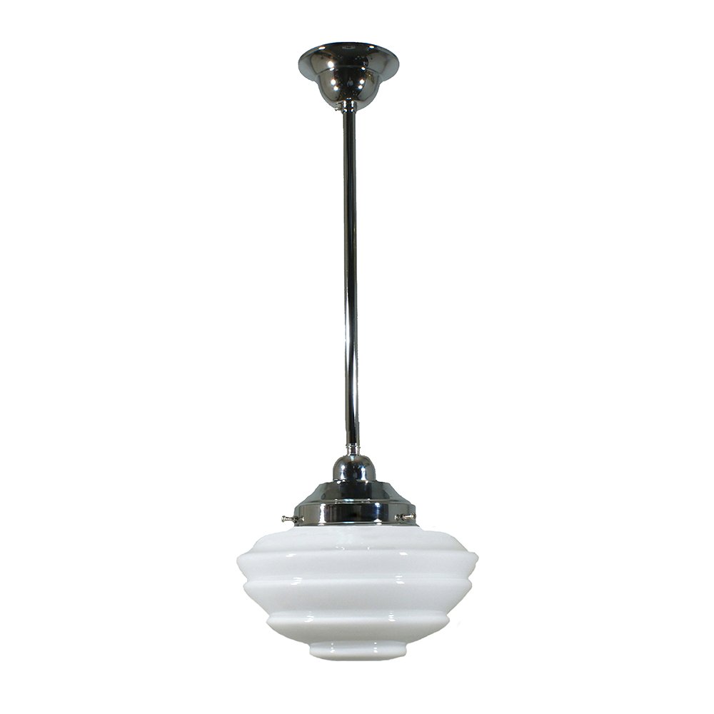 Cannes 1 Light ROD Pendant Light - Black/Chrome/Polished Brass/Chrome Retro