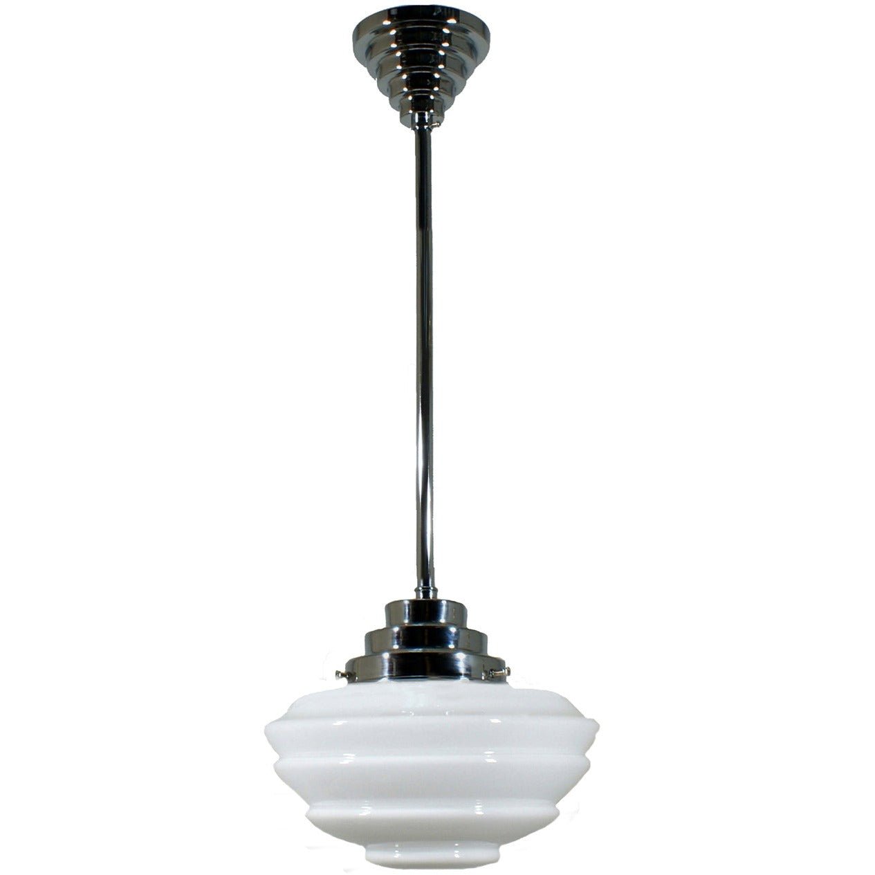 Cannes 1 Light ROD Pendant Light - Black/Chrome/Polished Brass/Chrome Retro
