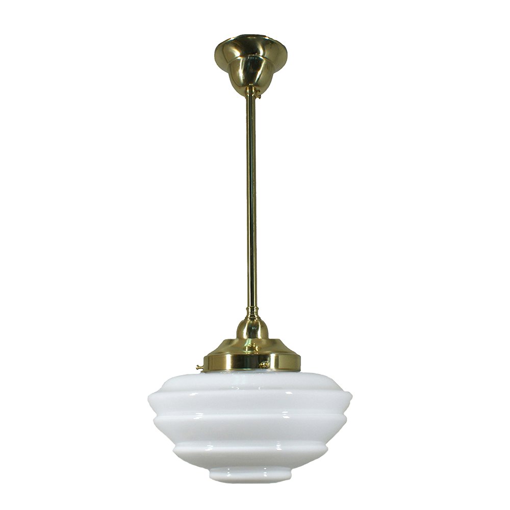 Cannes 1 Light ROD Pendant Light - Black/Chrome/Polished Brass/Chrome Retro