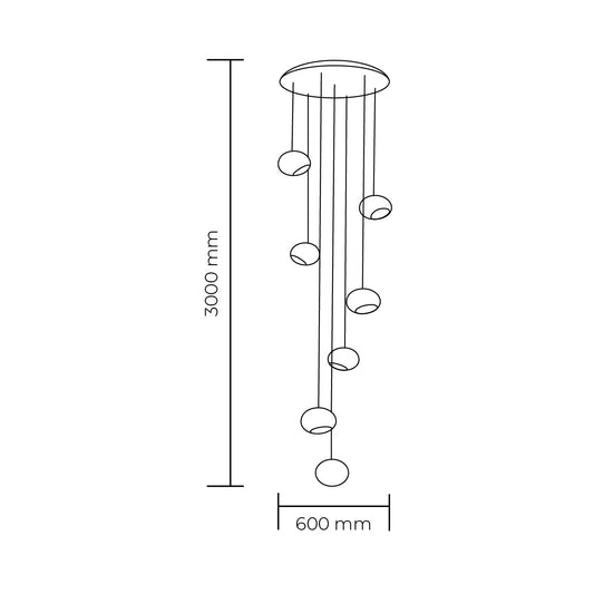 Carrara 7 Light Pendant Light | Lighting Creations - Mases LightingLighting Creations