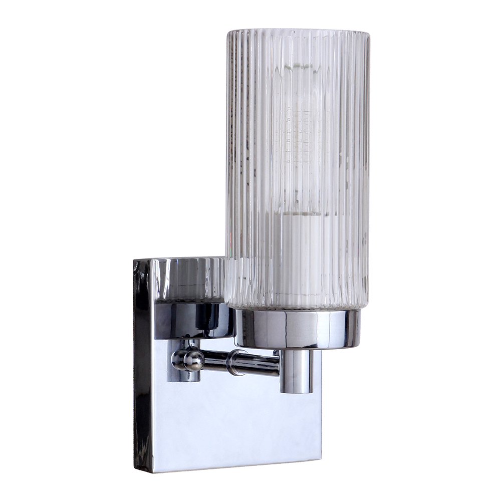 CHESTER 1 Light Matt Black or Chrome Wall Light - Mases LightingLode Lighting