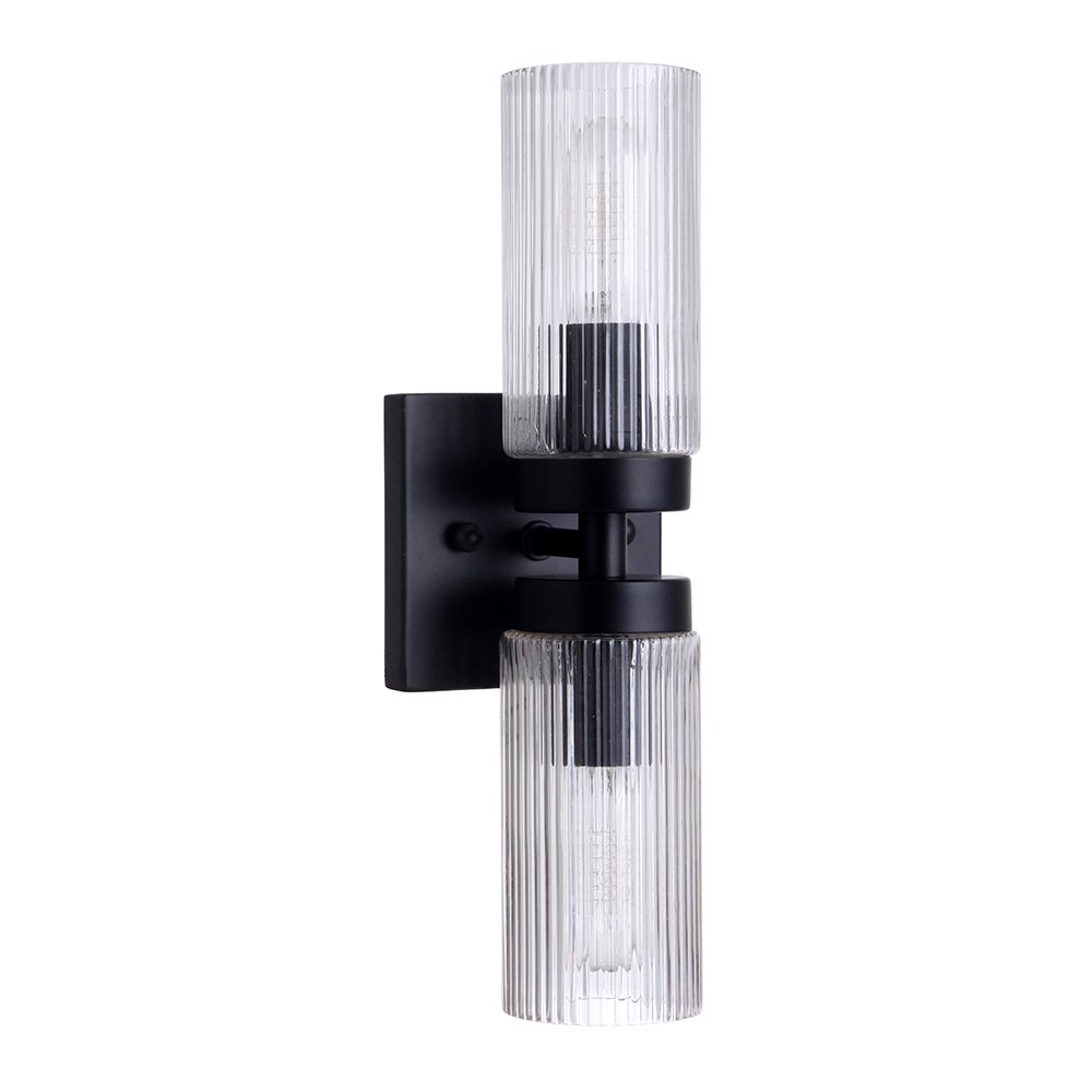CHESTER 2 Light Matt Black or Chrome Wall Light - Mases LightingLode Lighting