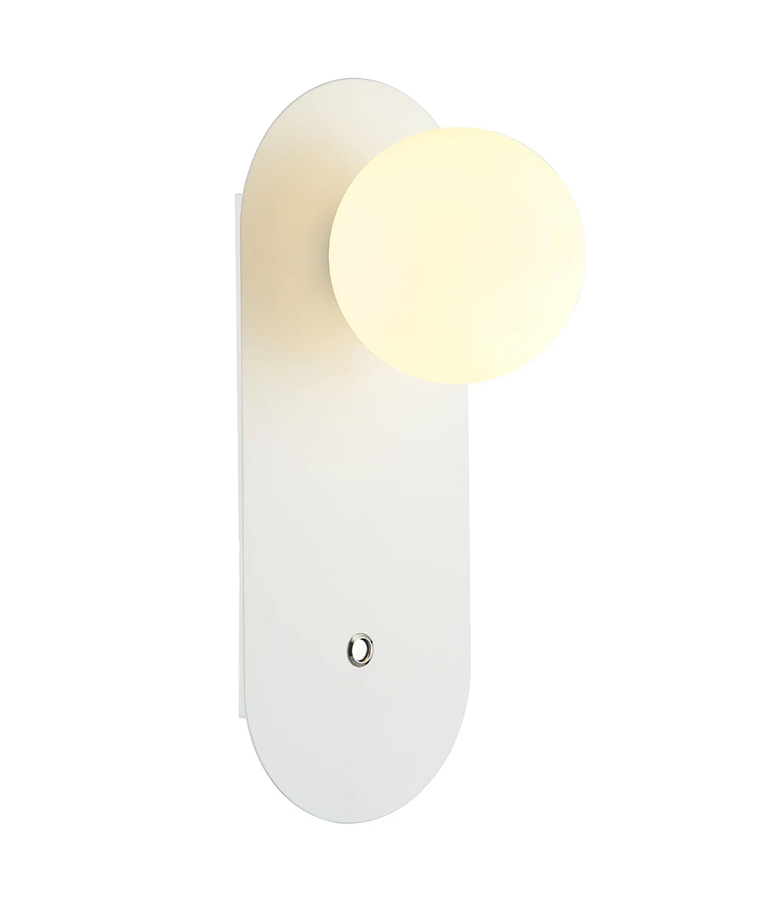 CLA Ovalis Interior Round Opal Diffuser Oblong Base with Switch Wall Lights - Mases LightingCLA