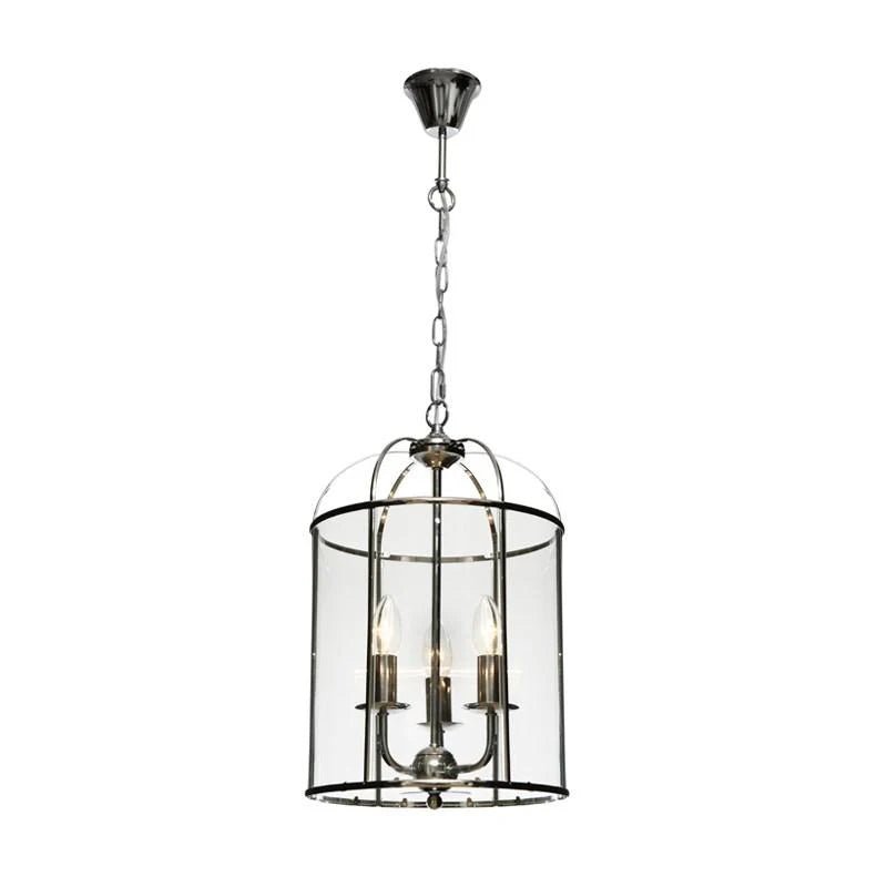 Clovelly Pendant Light 3lt in Black or Chrome - Mases LightingCougar Lighting
