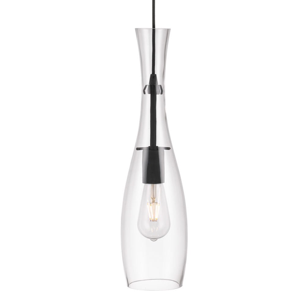 Conie 1 Light Pendant Black / Clear - CONIE PE - BKCL - Mases LightingTelbix