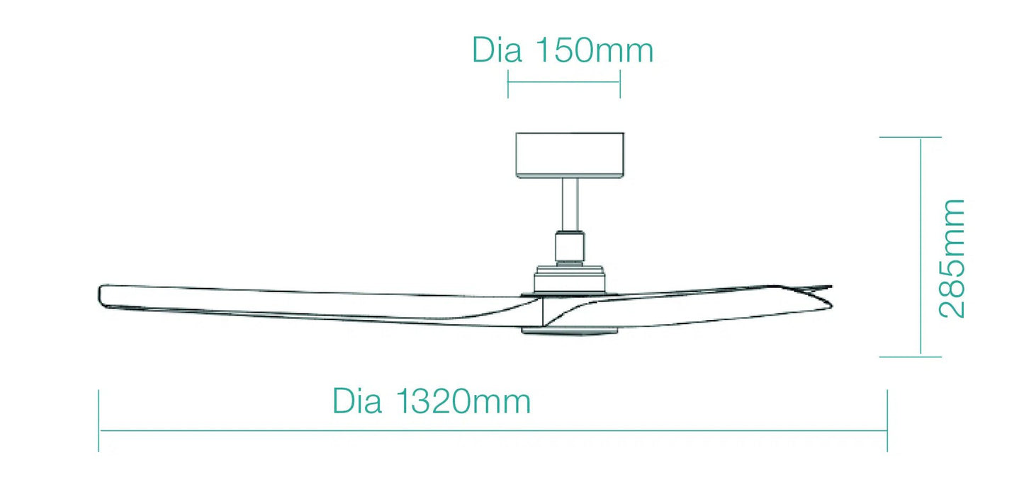 Cordoba DC 52″ Smart Ceiling Fan With WIFI Remote Control | Martec Lighting - Mases LightingMartec