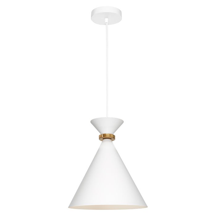 Cougar Julia 1 Light Pendant Black Small or White Small - Mases LightingCougar Lighting