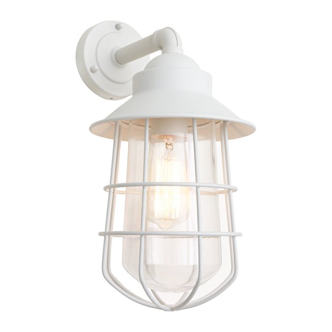 Cougar Lincoln External Wall Light White or Black - Mases LightingCougar Lighting