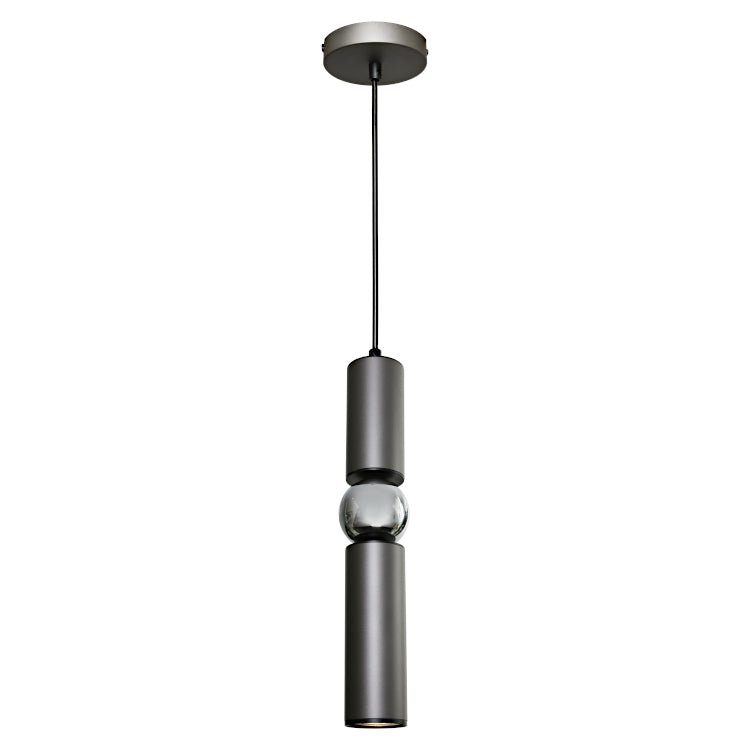 Cougar Rolo 1 Light Pendant Black & Gold or Charcoal & Chrome - Mases LightingCougar Lighting