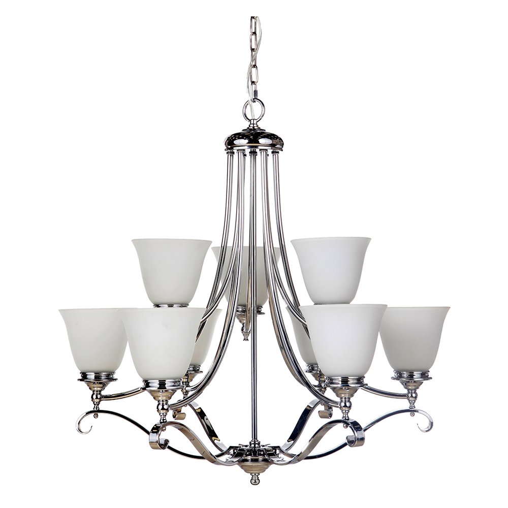 DALLAS 9 Light Chrome or Bronze Pendant Light - Mases LightingLode Lighting
