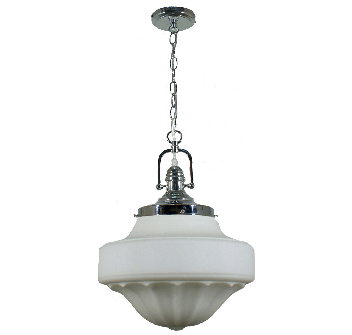 Derby  13"1 Light Paramount Pendant Light - Black/Chrome