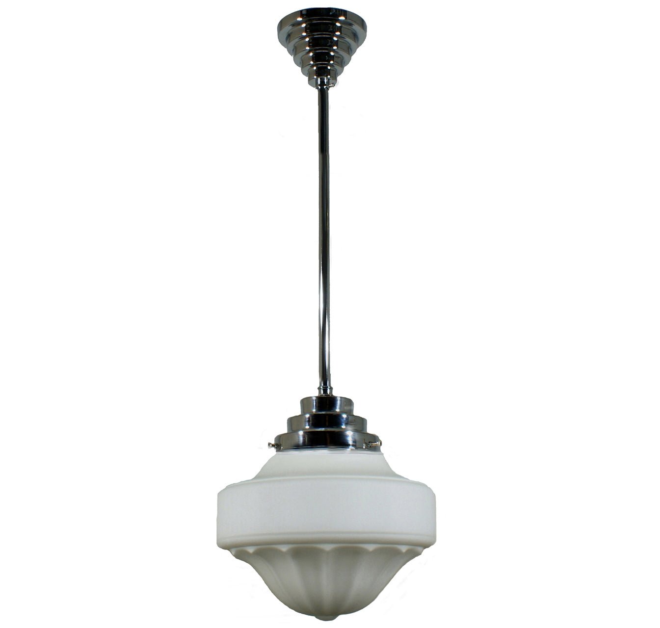 Derby 9" or 13"1 Light ROD Pendant Light - Black/Chrome/Polished Brass/Chrome Retro
