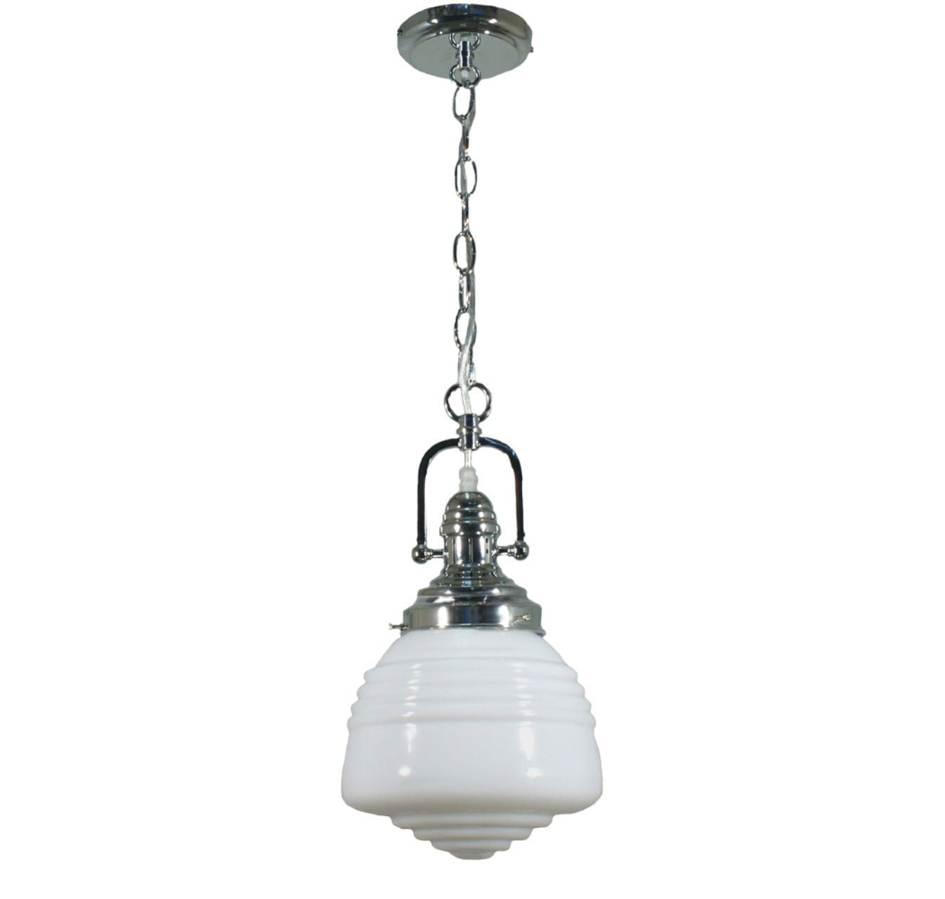 Domec 1 Light Paramount Pendant Light - Black/Chrome