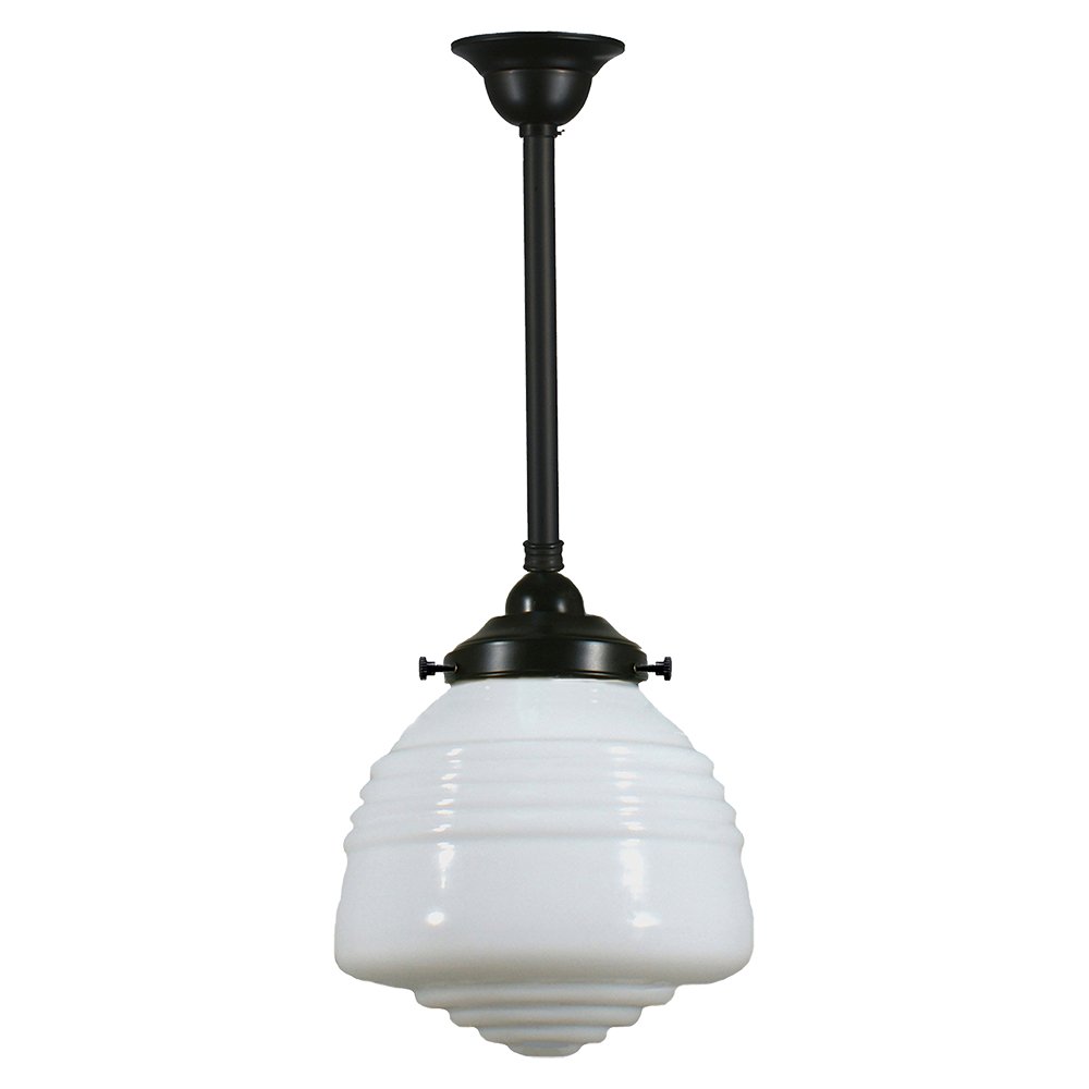 Domec 1 Light ROD Pendant Light - Black/Chrome/Polished Brass/Chrome Retro - Mases LightingLode Lighting