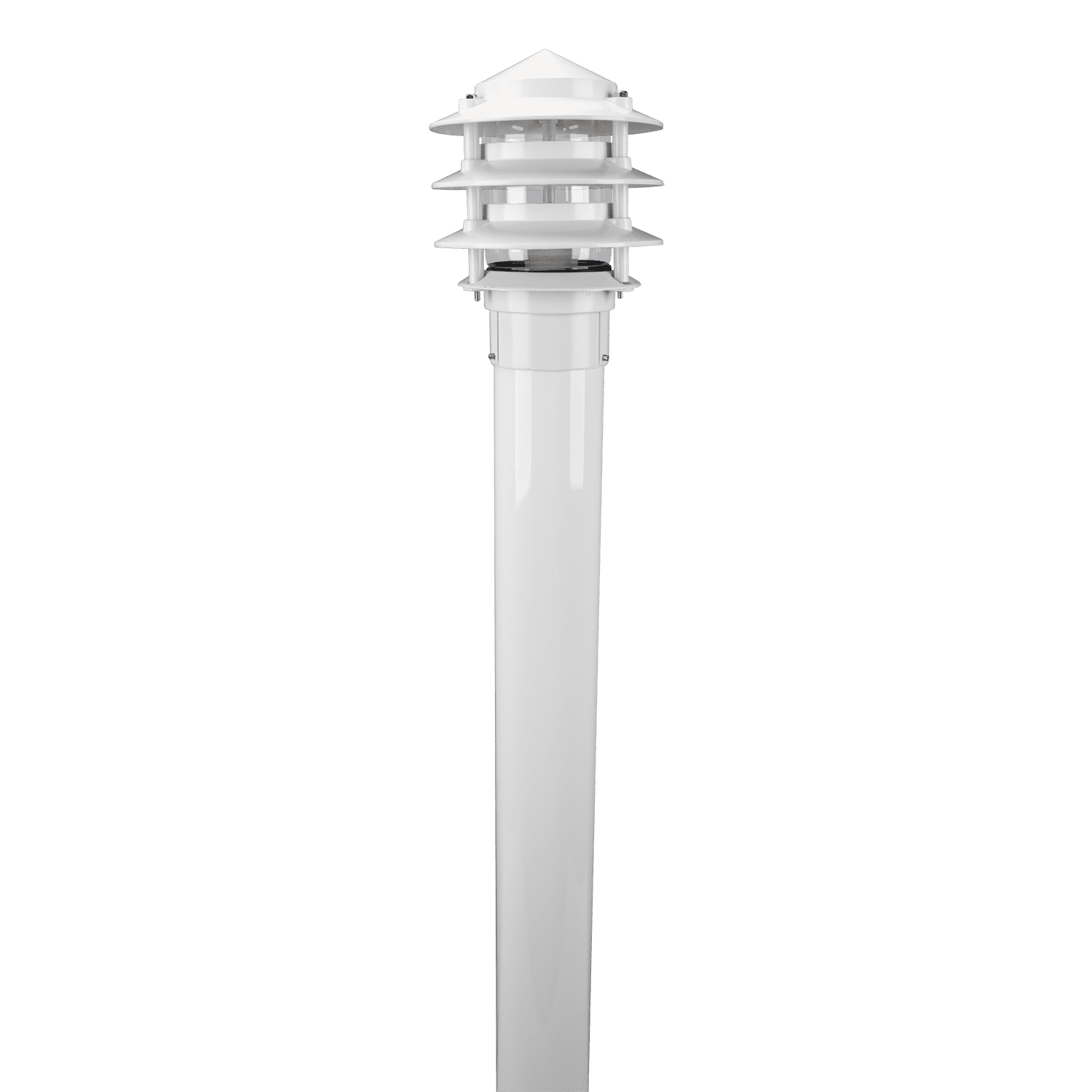 Domus BL-100 1M Kit - Conical Bollard Head & 1m Post - Beige, Black, Silver, Green or White - Mases LightingDomus Lighting