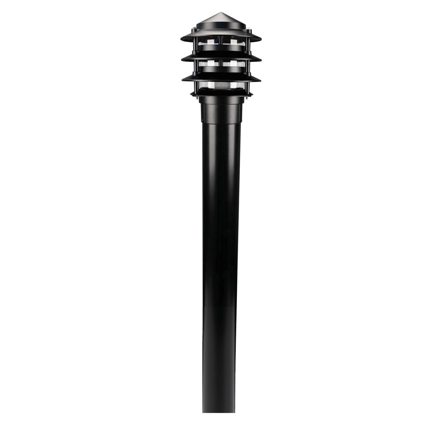 Domus BL-100 1M Kit - Conical Bollard Head & 1m Post - Beige, Black, Silver, Green or White - Mases LightingDomus Lighting
