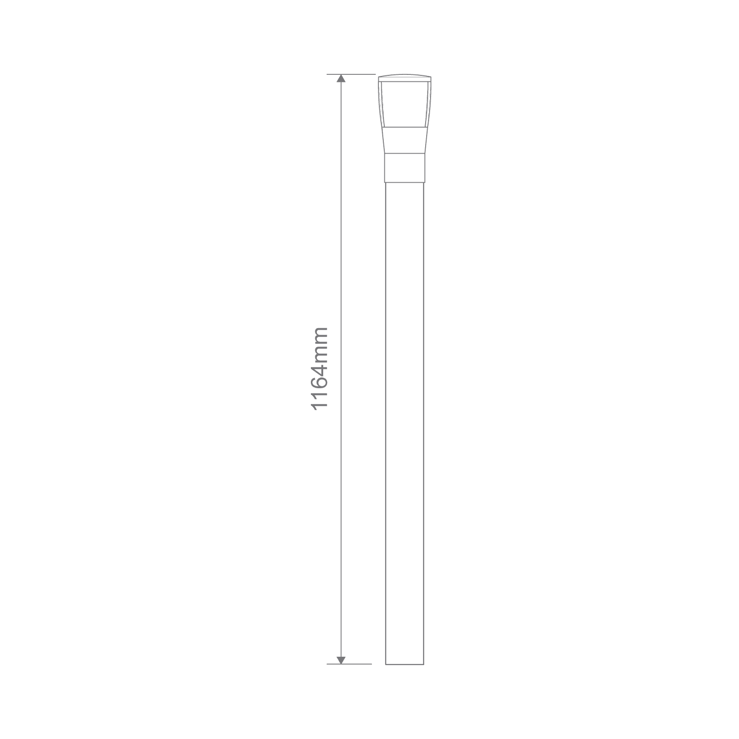 Domus BL-200 1M Kit - Conical Bollard Head & 1m Post - Beige, Black, Silver, Green or White - Mases LightingDomus Lighting