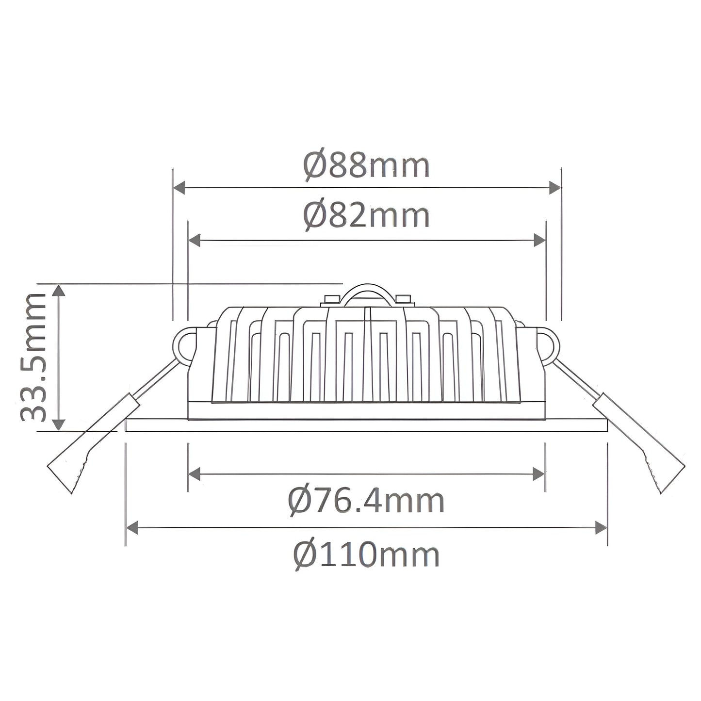 Domus Bliss-10 Round 10W Recessed Dimmable Led Tricolour IP54 Downlight - Black/White - Mases LightingDomus