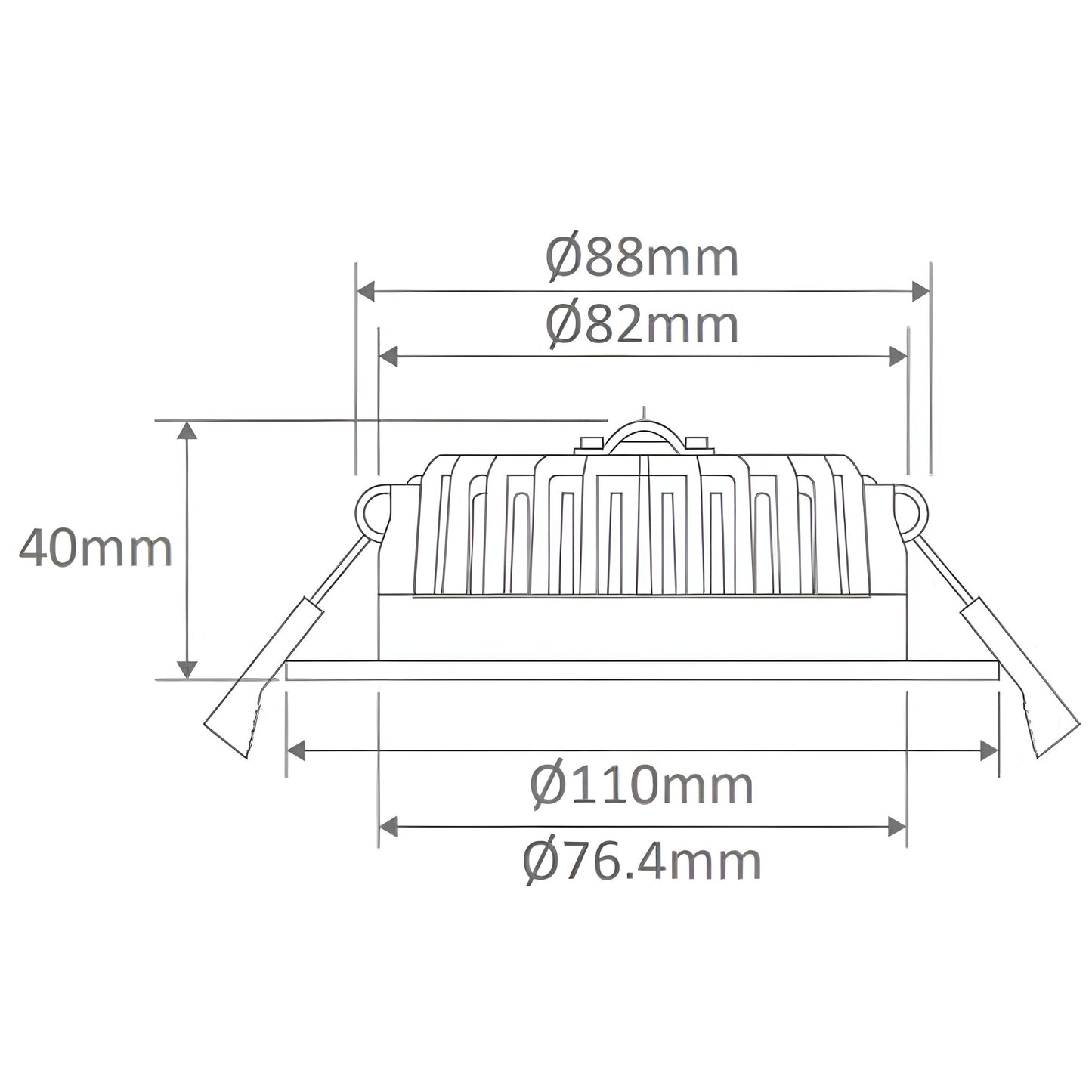 Domus Boost-10 Round 10W Recessed Dimmable Led Tricolour IP54 Downlight - Black/White - Mases LightingDomus