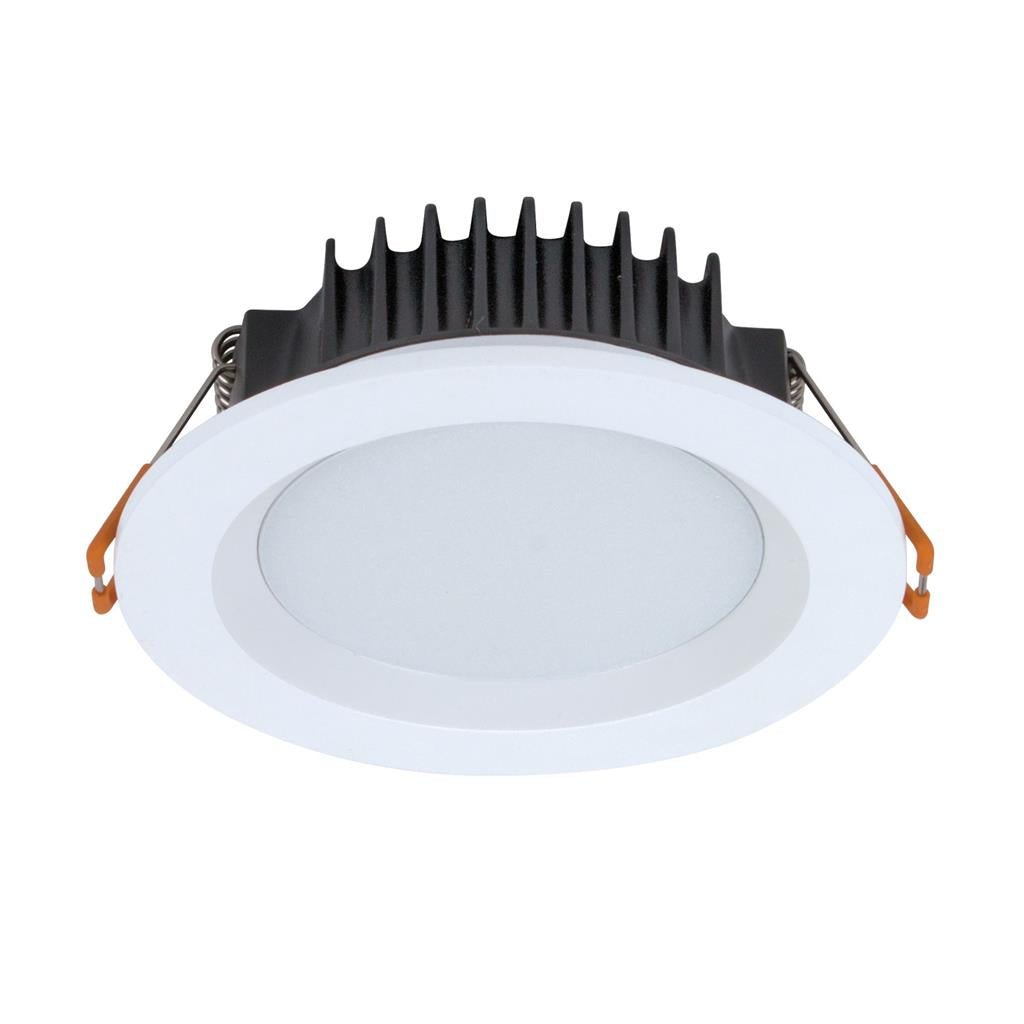 Domus Boost-10 Round 10W Recessed Dimmable Led Tricolour IP54 Downlight - Black/White