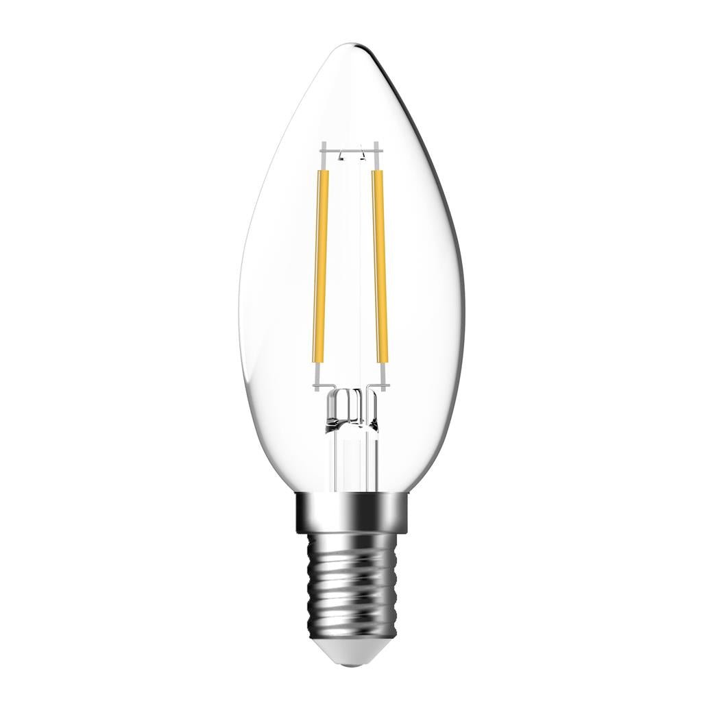 Domus C35 4.2W candle filament lamp, 6500K, E14 base, 240V