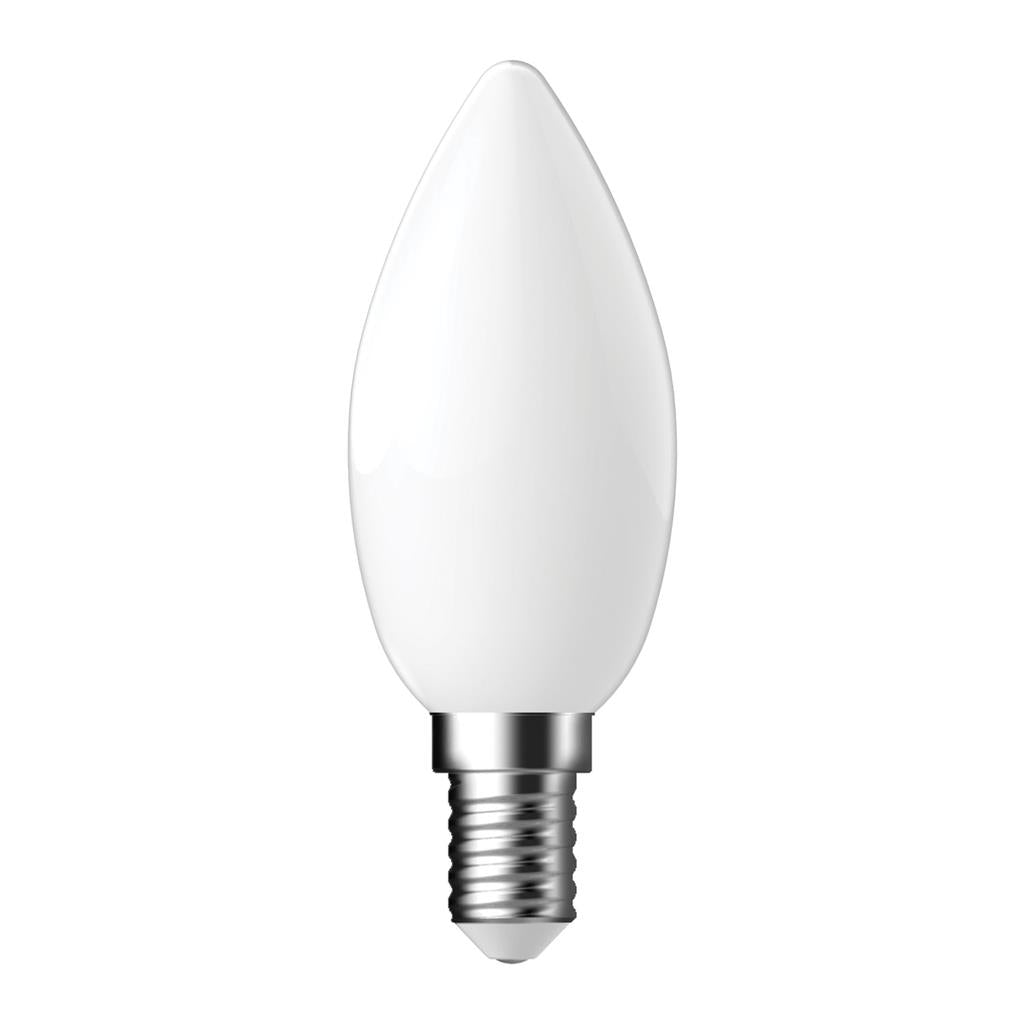 Domus C35 4.2W dimmable candle LED lamp, 470-500lm — Mases Lighting
