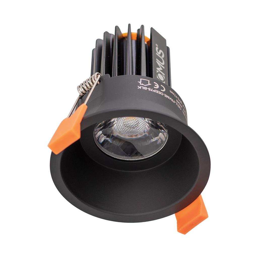 Domus Cell 9W 5CCT 60° D75 Complete Dimmable Downlight Kit- Black/White - Mases LightingDomus